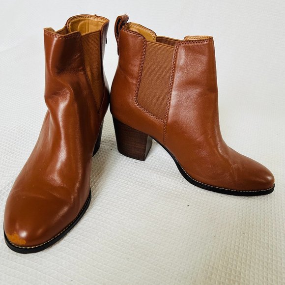 J. Crew Brown Rory Leather Bootie | Size 9 - Picture 2 of 5